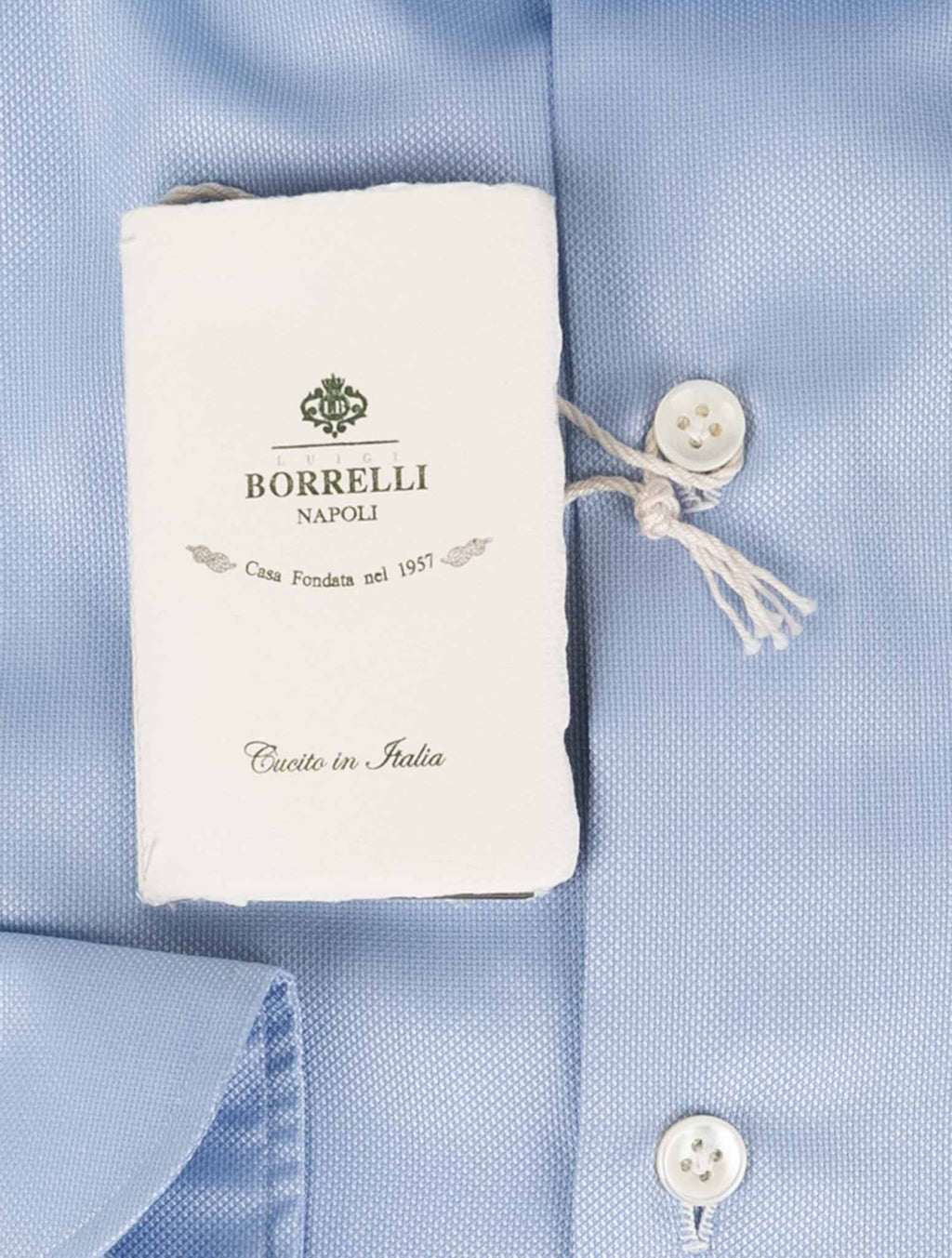 Luigi Borrelli Light Blue Cotton Shirt