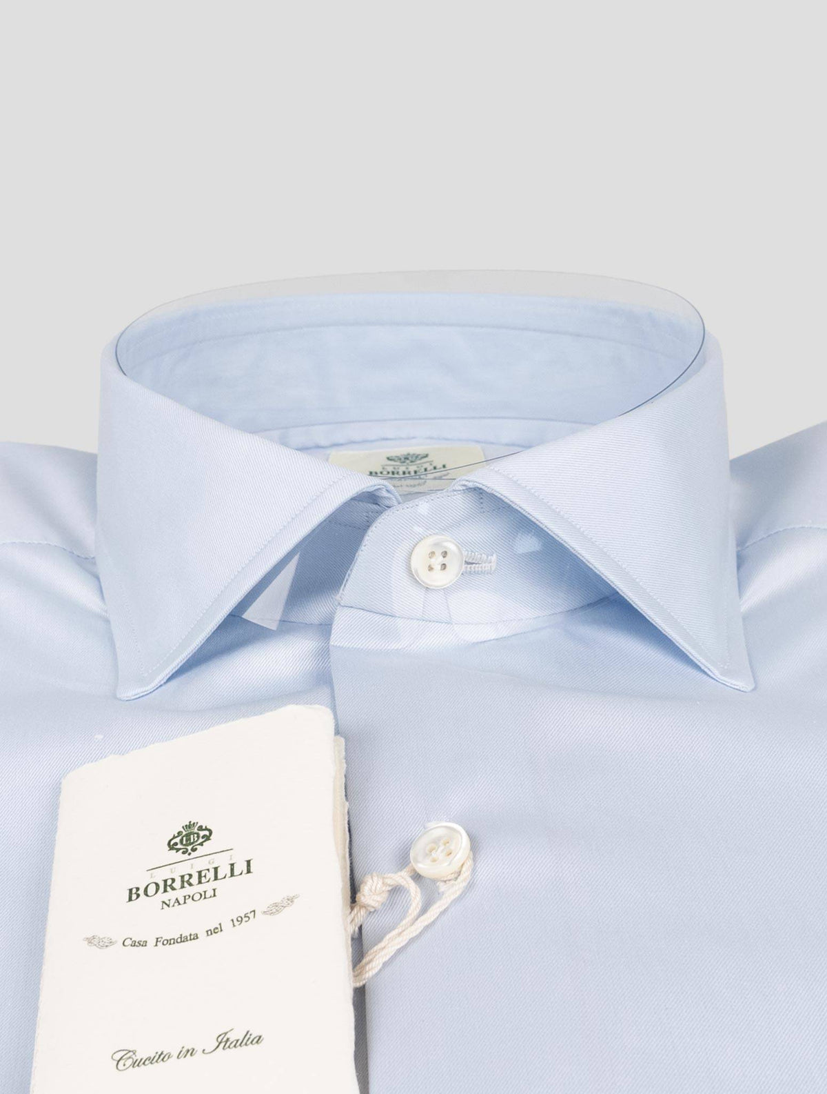 Luigi Borrelli Luigi Borrelli Light Blue Cotton Ea Shirt Light Blue 001