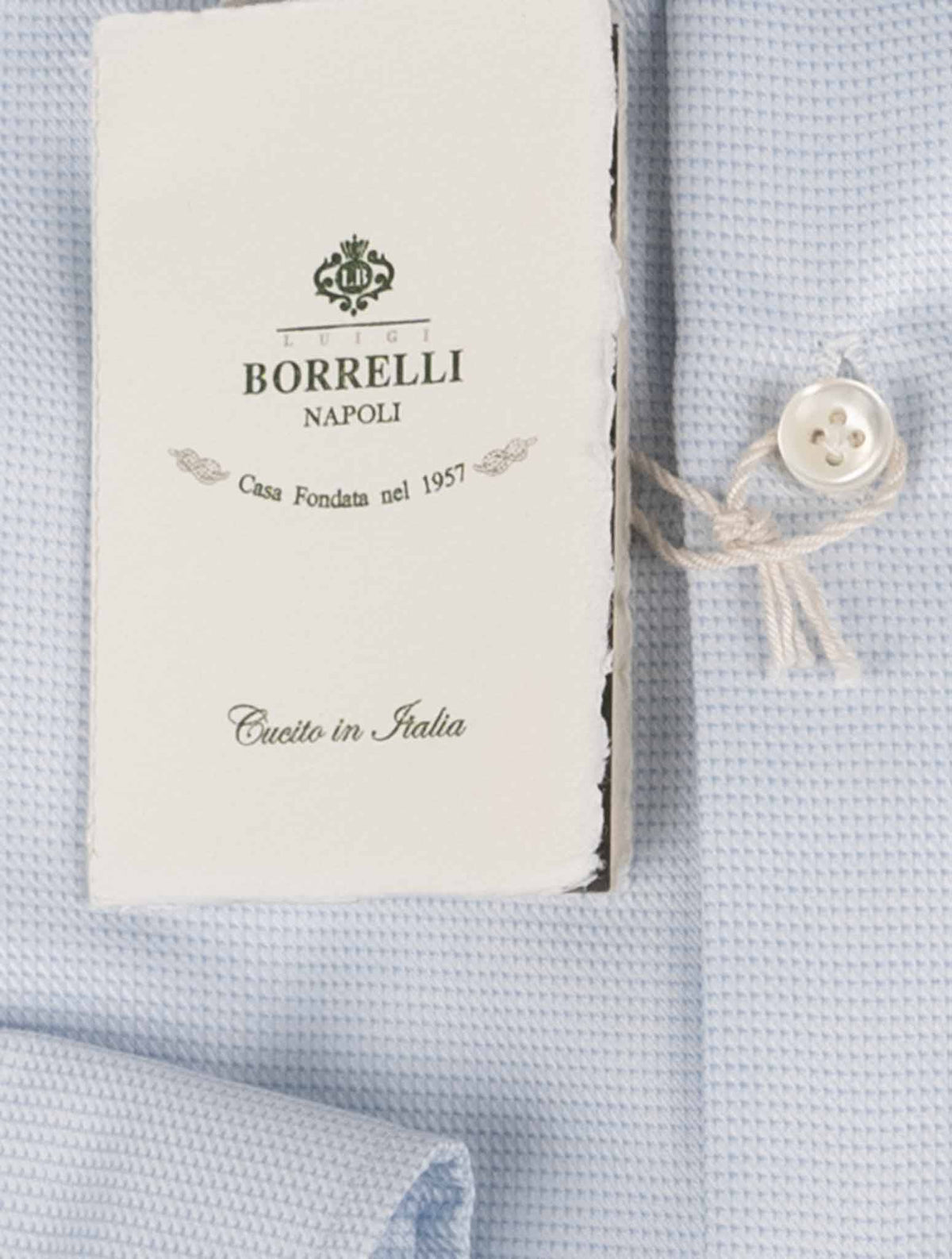Luigi Borrelli Light Blue Cotton Shirt