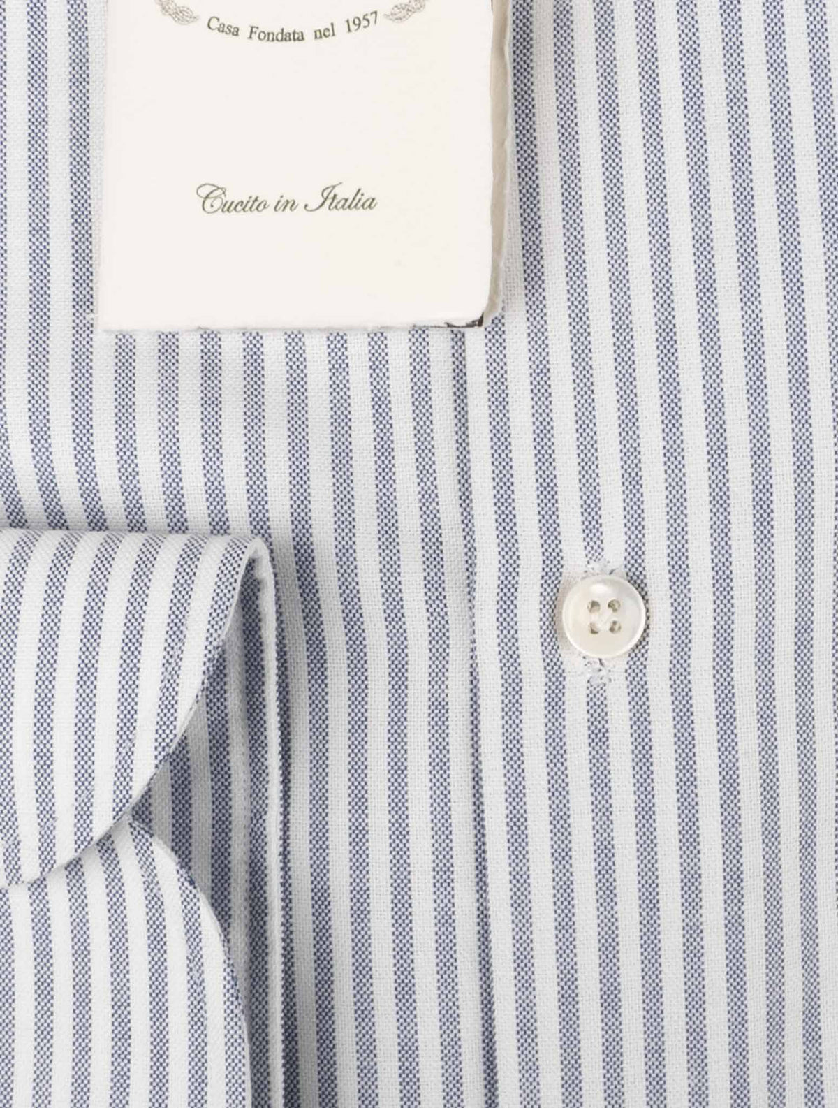 Luigi Borrelli Light Blue White Cotton Shirt