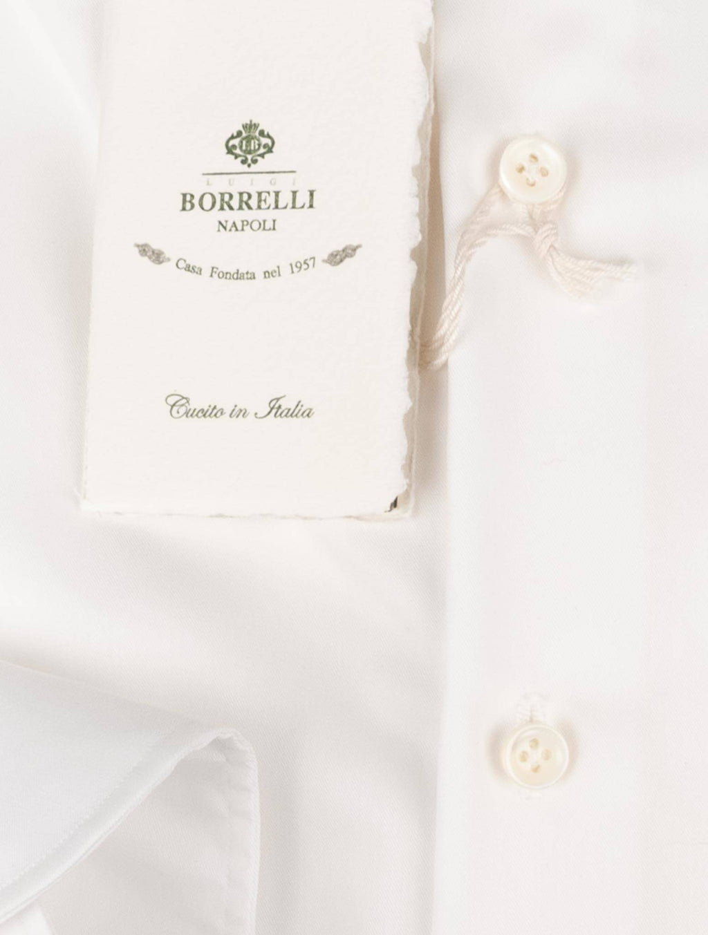 Luigi Borrelli White Cotton Shirt