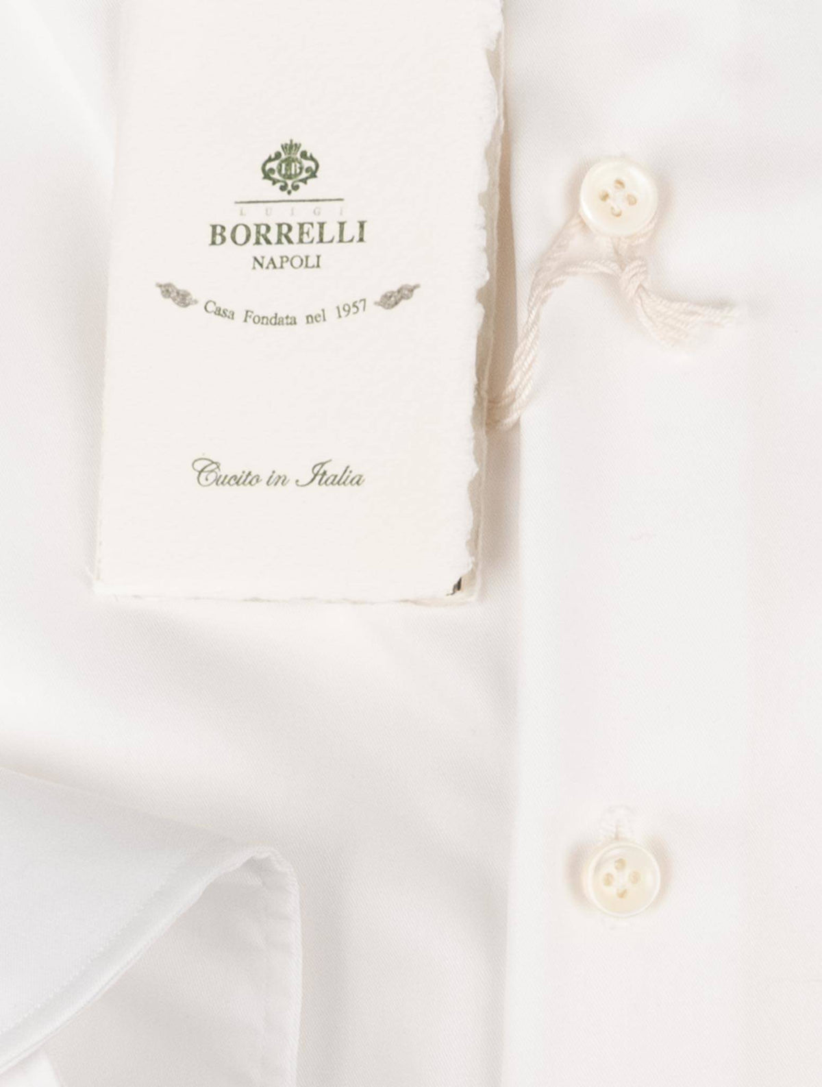 Luigi Borrelli White Cotton Shirt