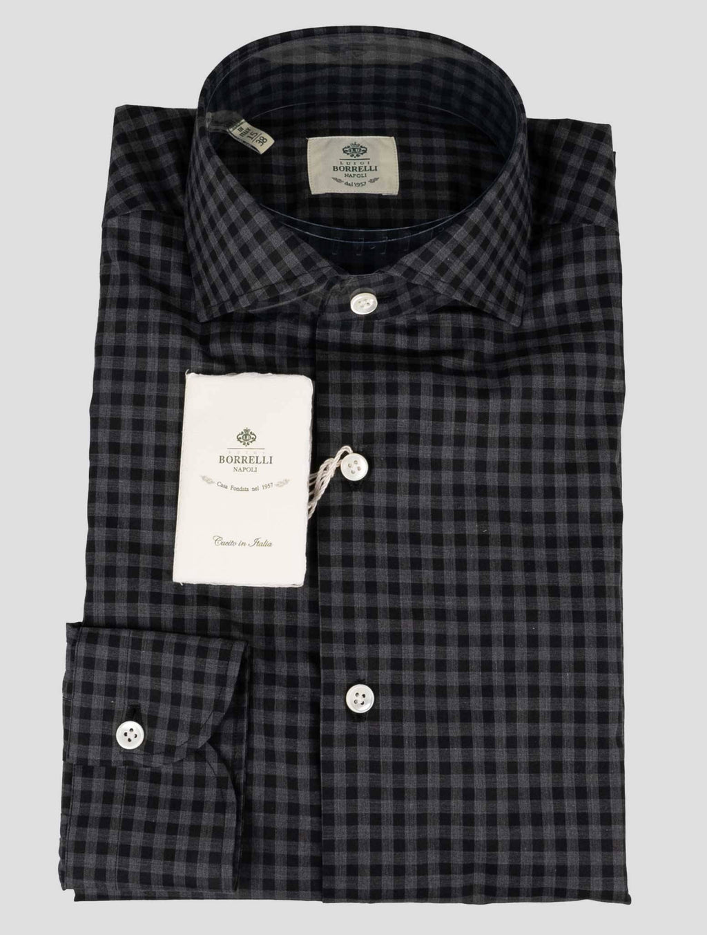 Luigi Borrelli Luigi Borrelli Gray Cotton Shirt Gray 000
