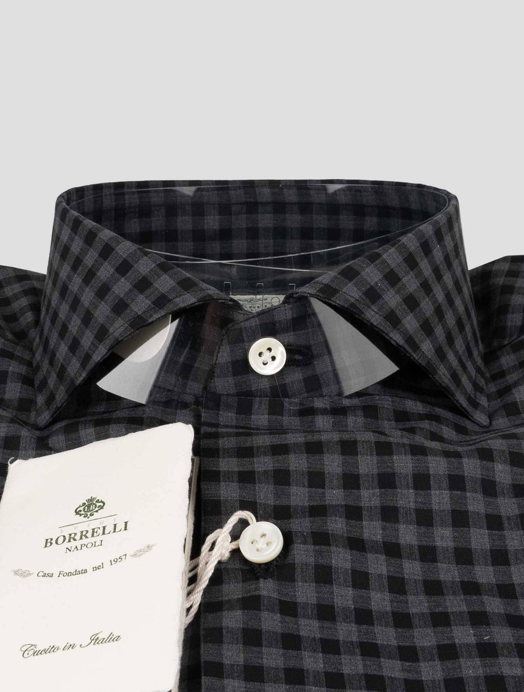 Luigi Borrelli Luigi Borrelli Gray Cotton Shirt Gray 001