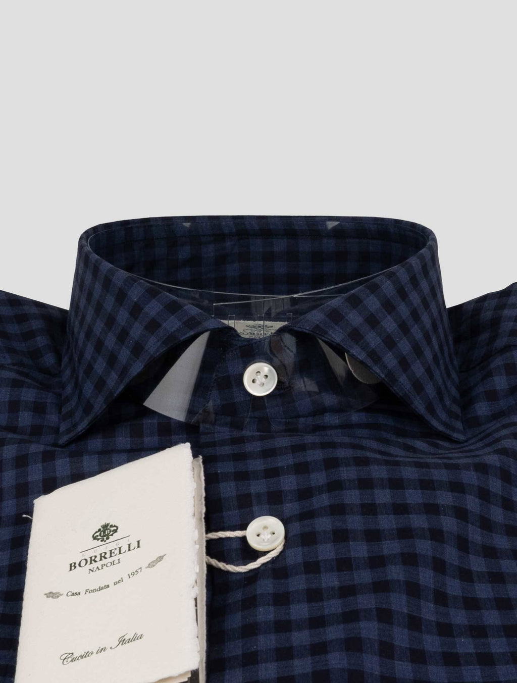 Luigi Borrelli Luigi Borrelli Blue Cotton Shirt Blue 001