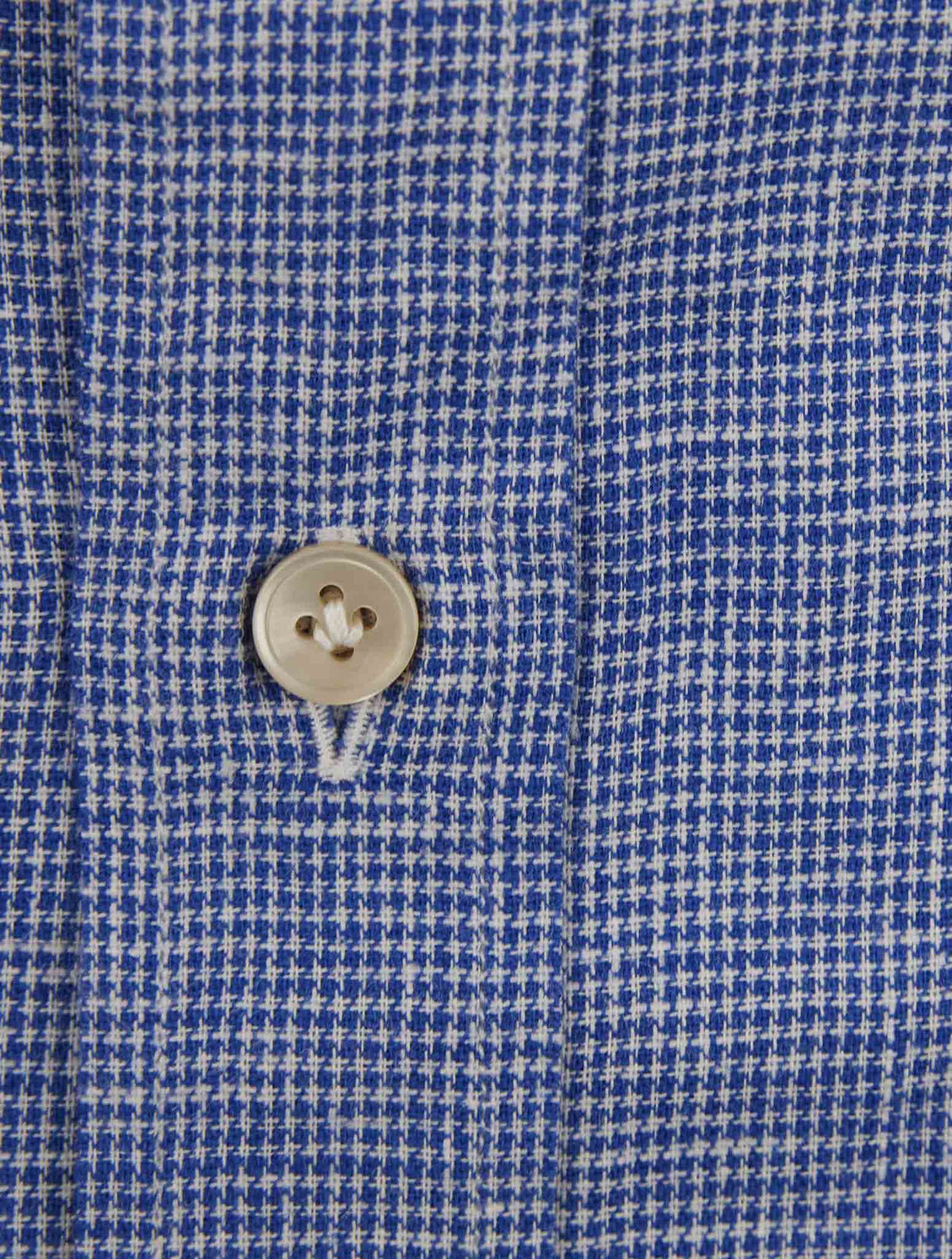 Luigi Borrelli Blue White Cotton Linen Shirt