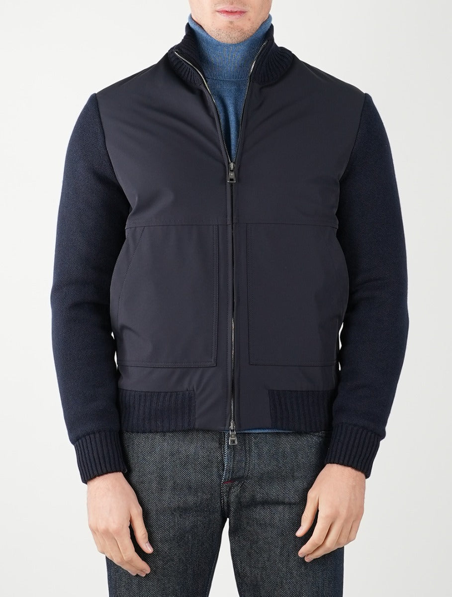 Fioroni Blue Navy Cashmere Coat
