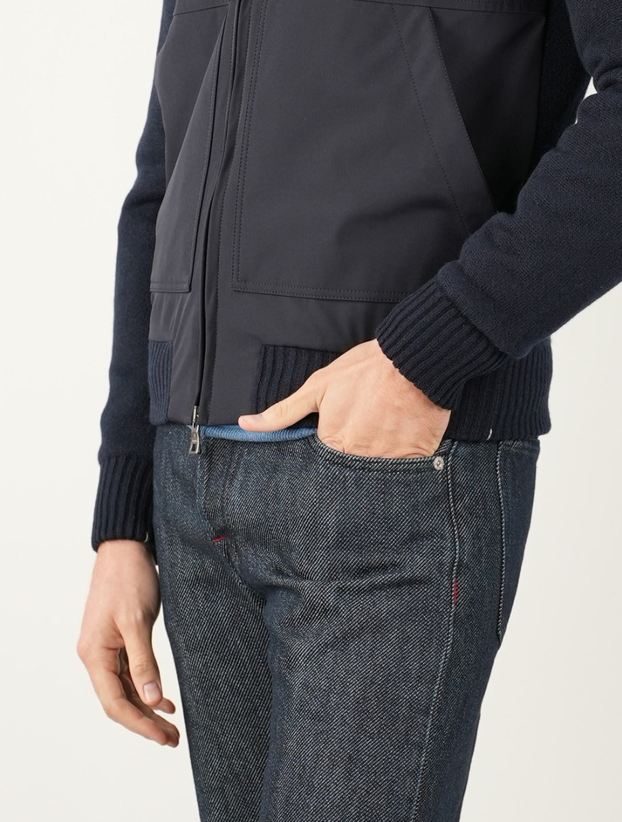 Fioroni Blue Navy Cashmere Coat