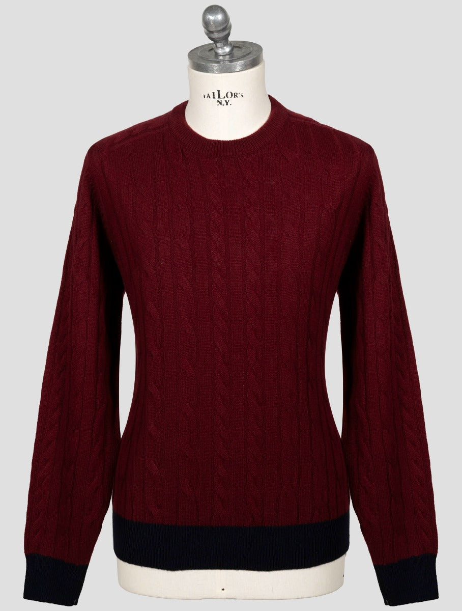 Fioroni Burgundy Cashmere Sweater Crewneck