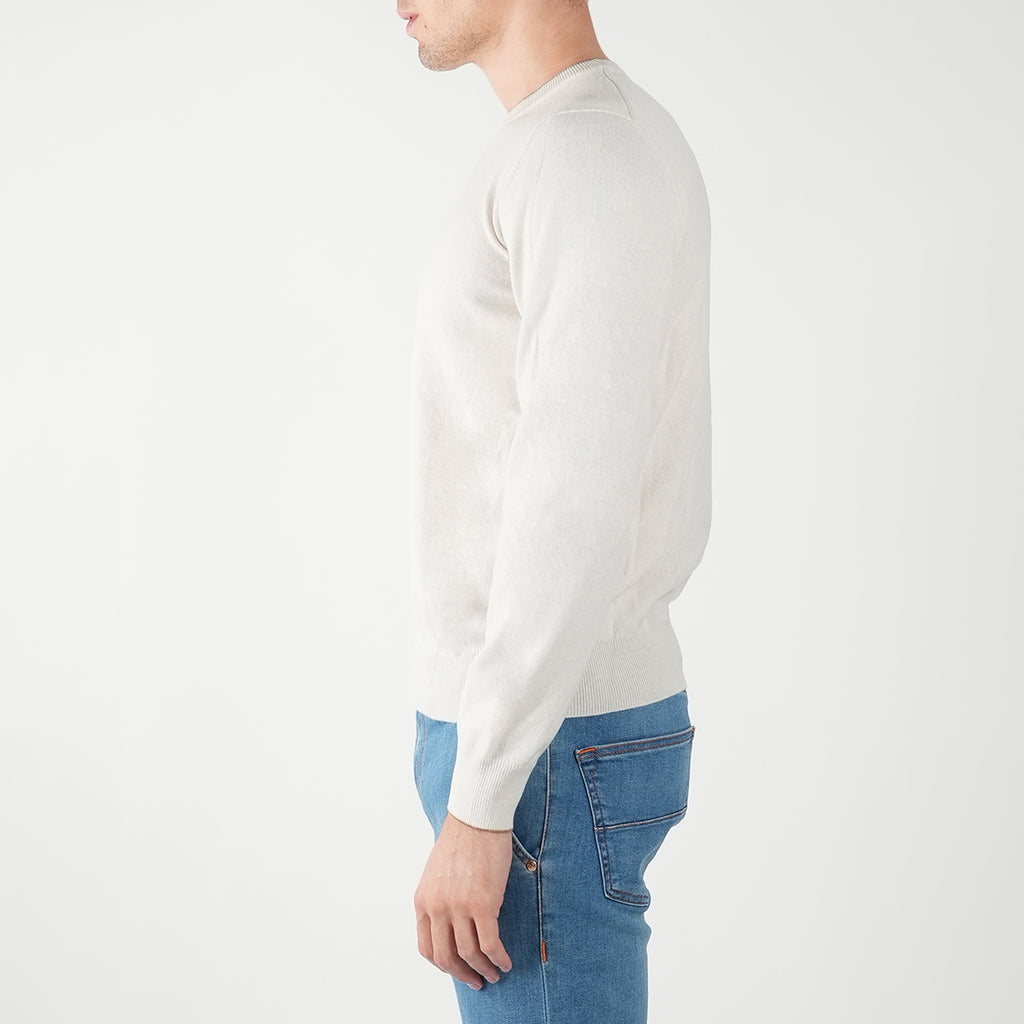 Fioroni White Cashmere Sweater Crewneck