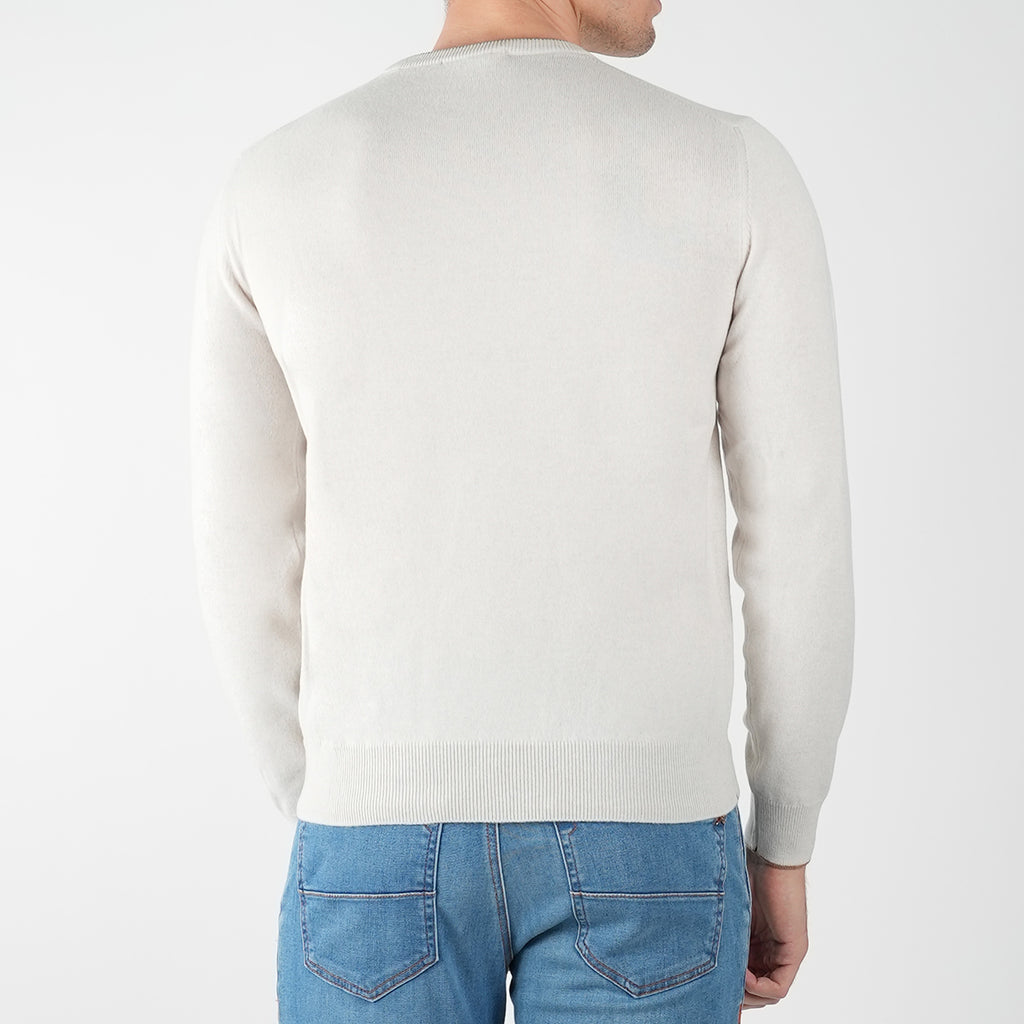 Fioroni White Cashmere Sweater Crewneck