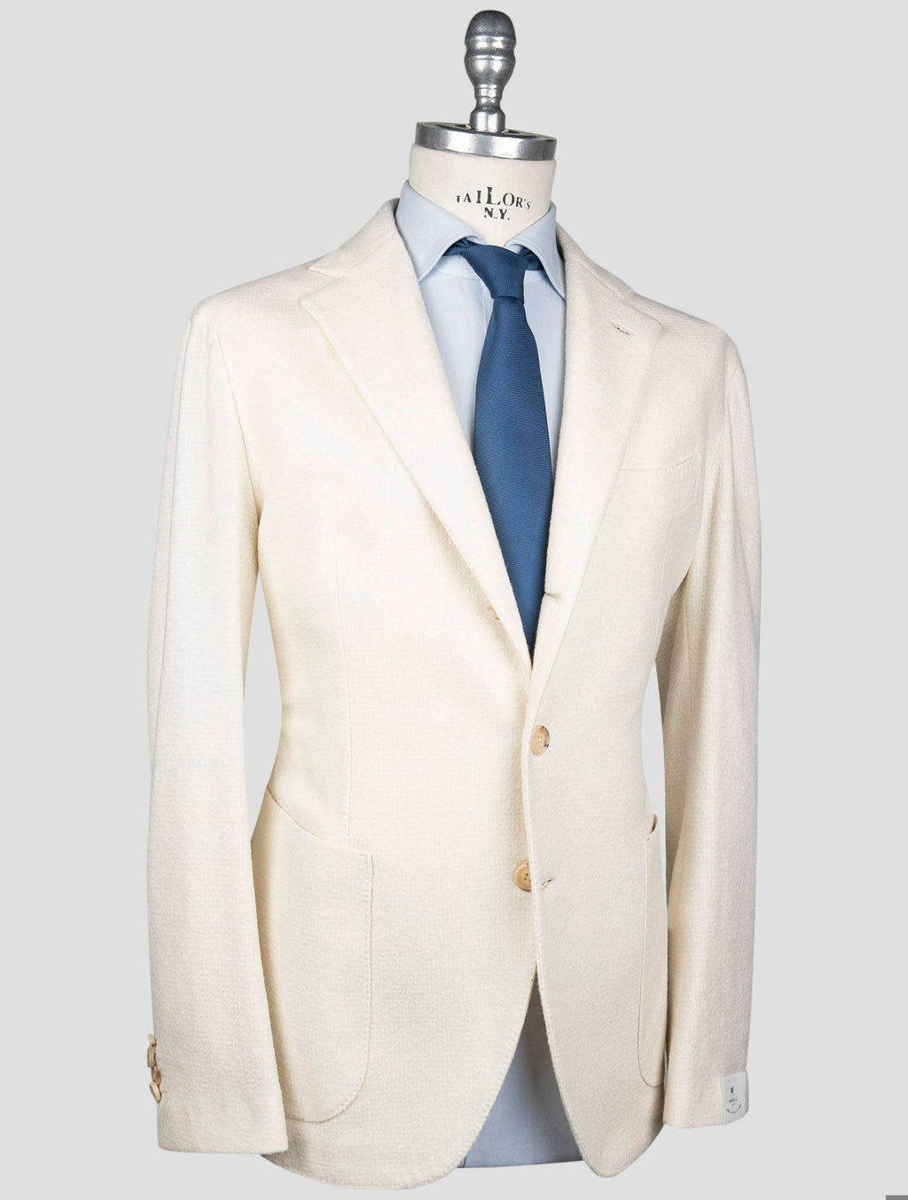 Luigi Borrelli Luigi Borrelli White Virgin Wool Silk Blazer White 001