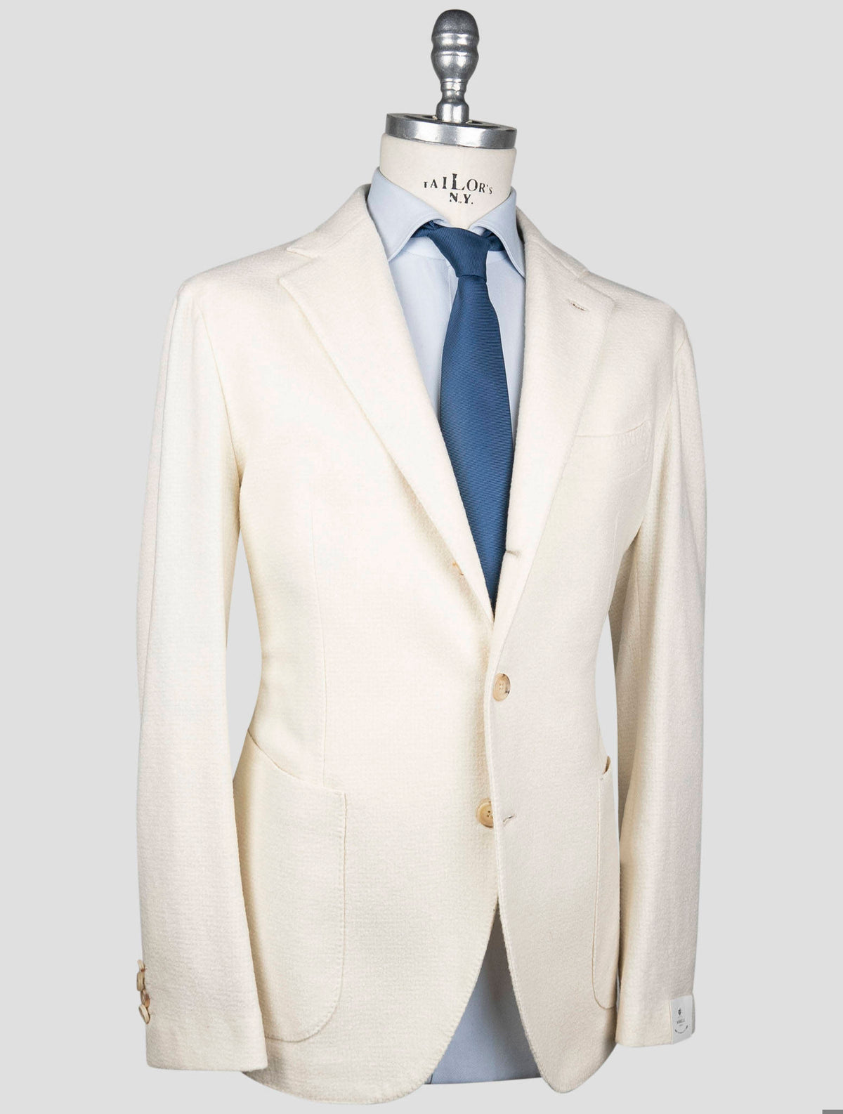 Luigi Borrelli Luigi Borrelli White Virgin Wool Silk Blazer White 001