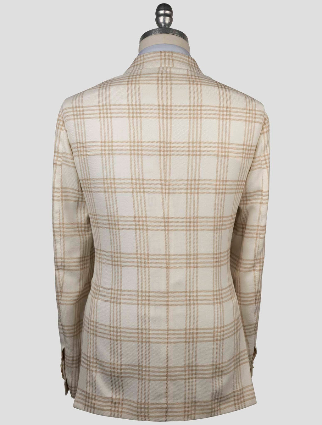 Luigi Borrelli Beige Virgin Wool Silk Linen Blazer