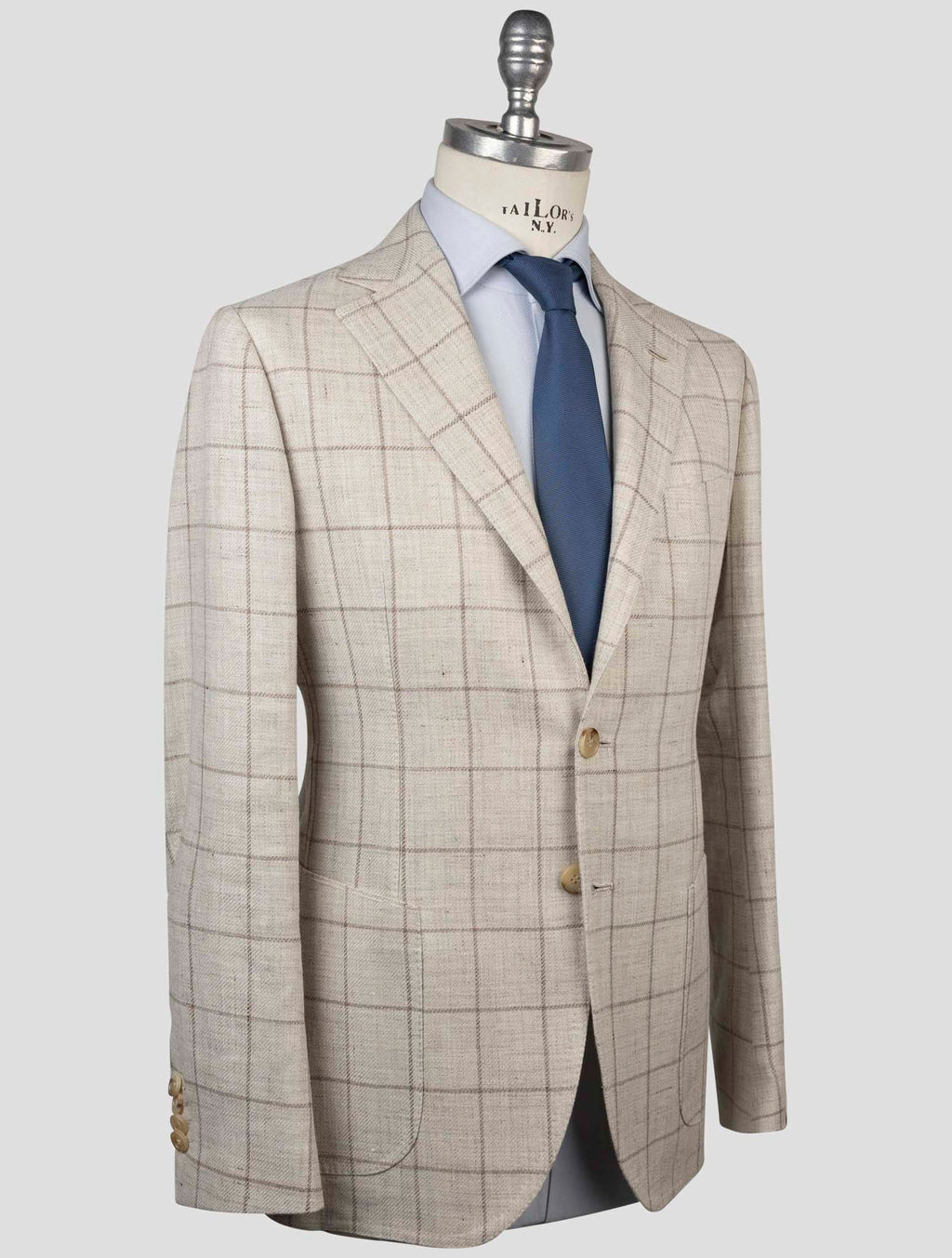 Luigi Borrelli Luigi Borrelli Beige Linen Virgin Wool Blazer Beige 001