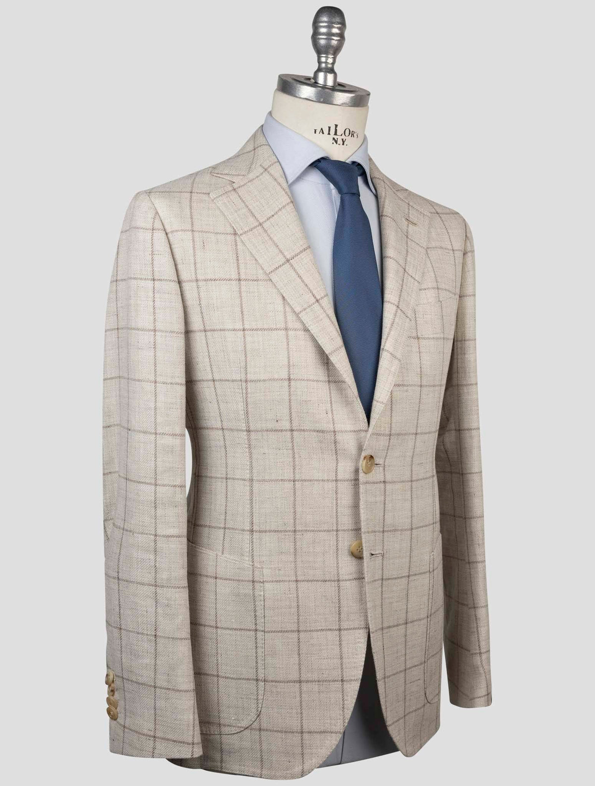 Luigi Borrelli Luigi Borrelli Beige Linen Virgin Wool Blazer Beige 001