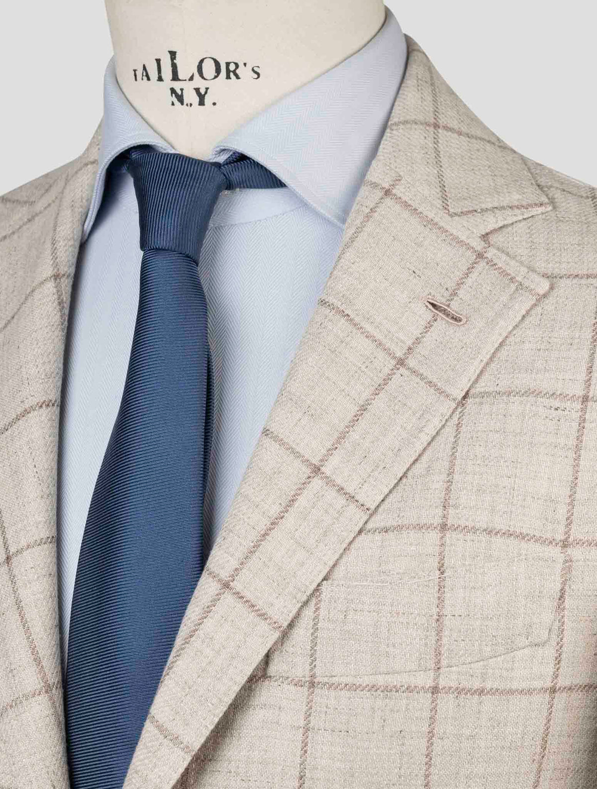 Luigi Borrelli Beige Linen Virgin Wool Blazer