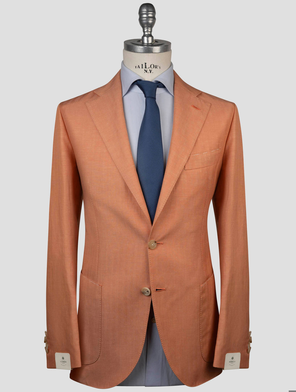 Luigi Borrelli Luigi Borrelli Orange Virgin Wool Linen Blazer Orange 000