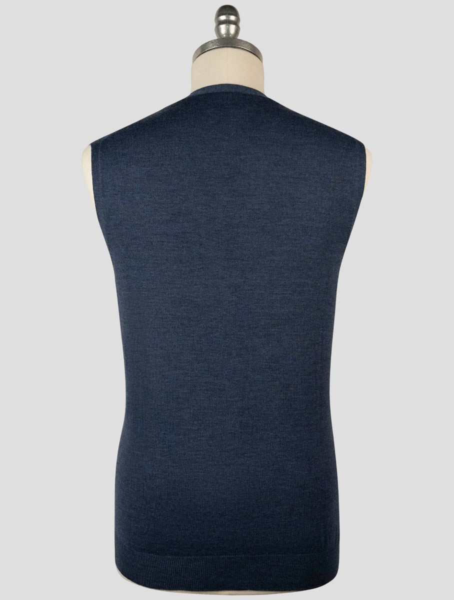 Gran Sasso Blue Virgin Wool Gilet