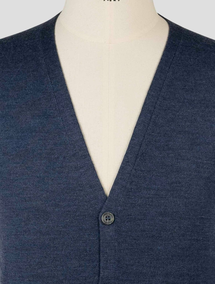 Gran Sasso Blue Virgin Wool Gilet