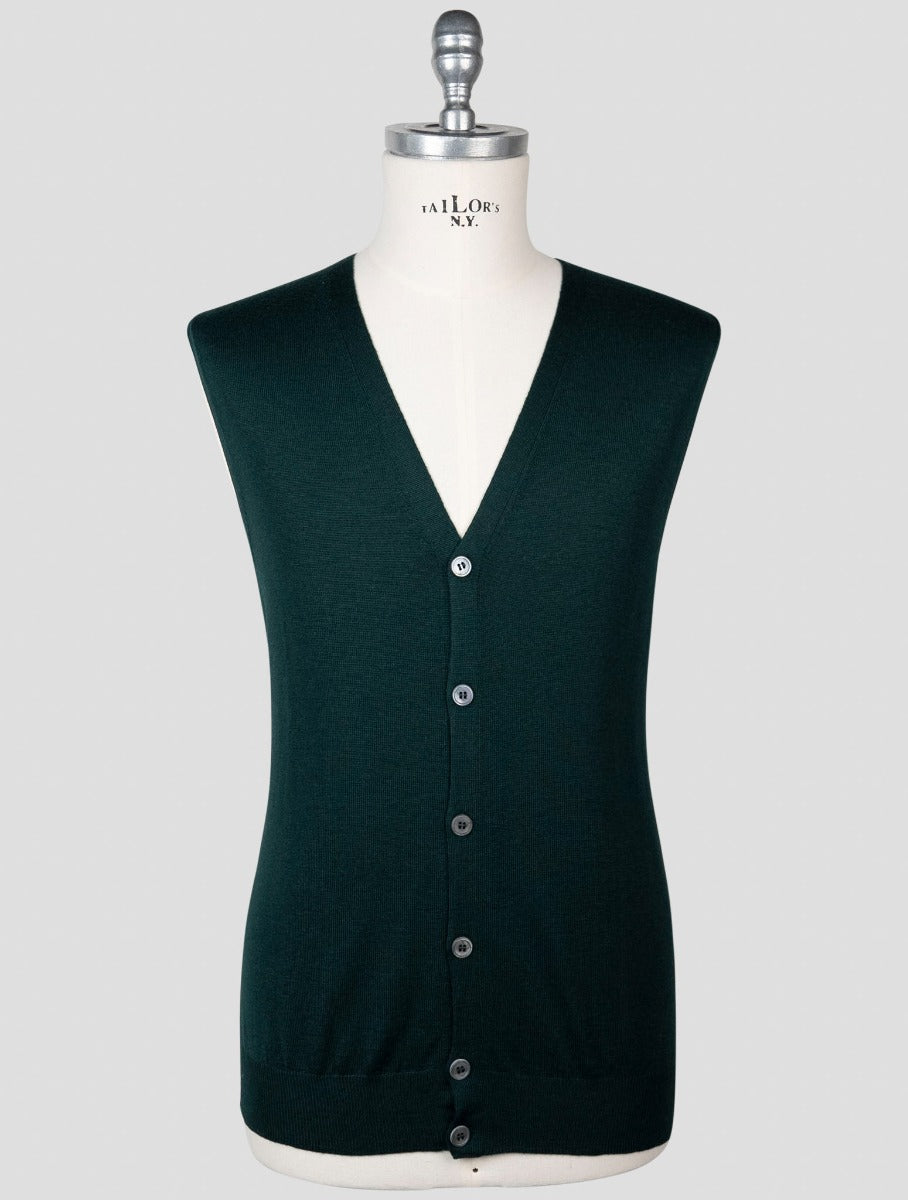 Gran Sasso Dark Green Virgin Wool Gilet