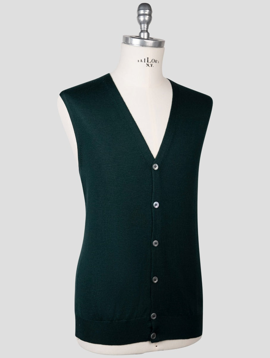 Gran Sasso Dark Green Virgin Wool Gilet