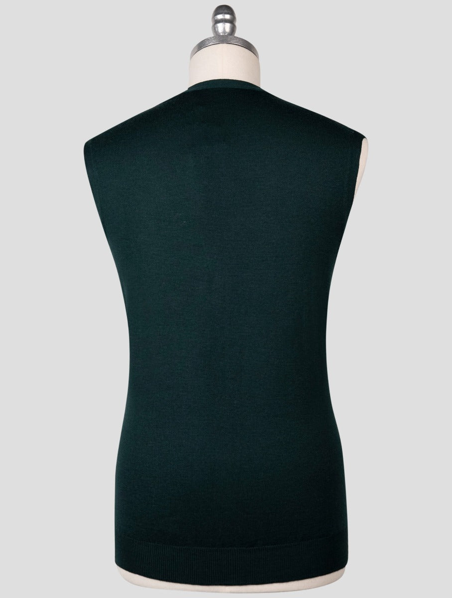 Gran Sasso Dark Green Virgin Wool Gilet