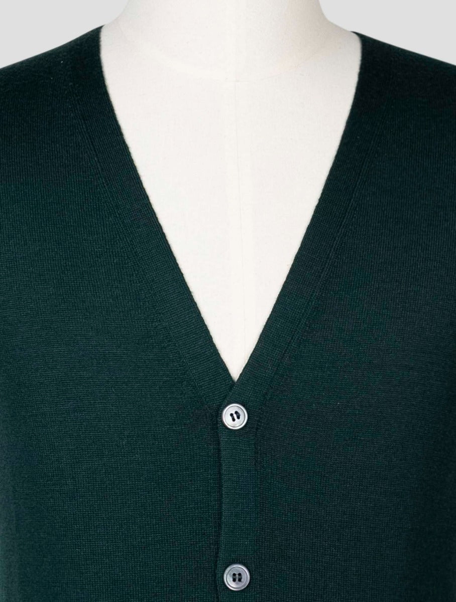 Gran Sasso Dark Green Virgin Wool Gilet