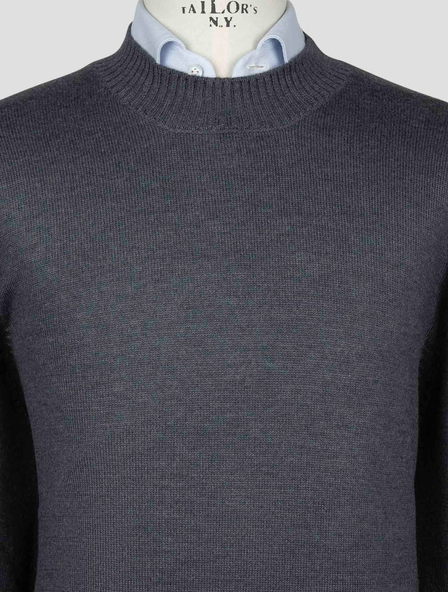 Gran Sasso Dark Gray Virgin Wool Sweater Crewneck