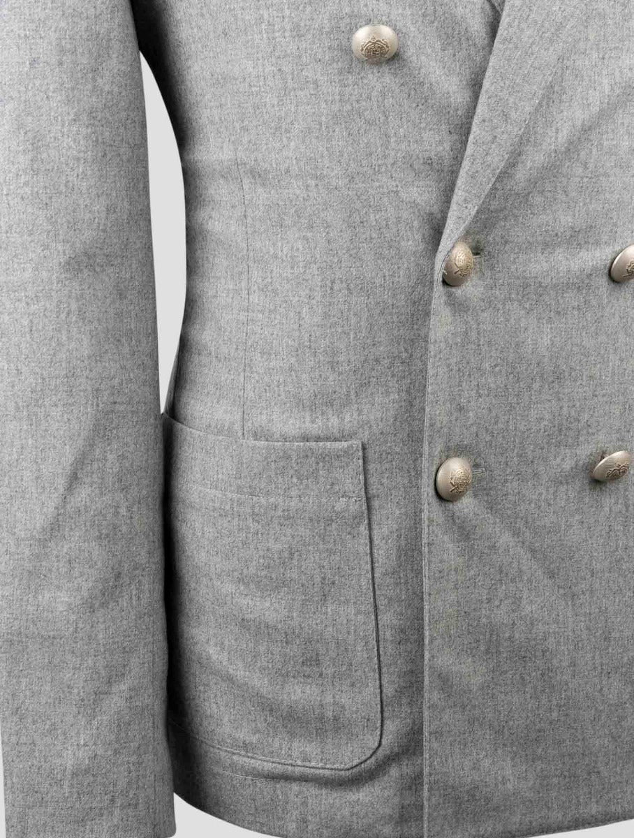 Gran Sasso Gray Virgin Wool Ea Blazer