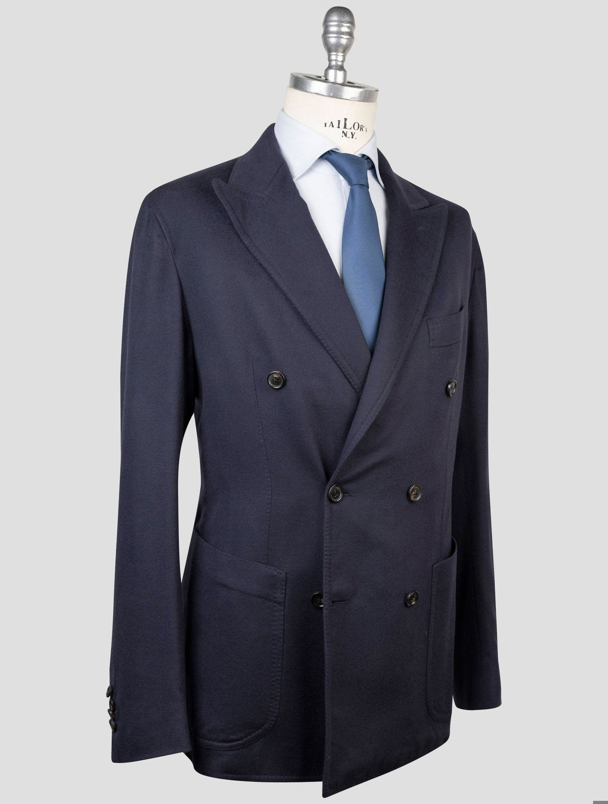 Luigi Borrelli Luigi Borrelli Blue Cashmere Blazer Blue 001