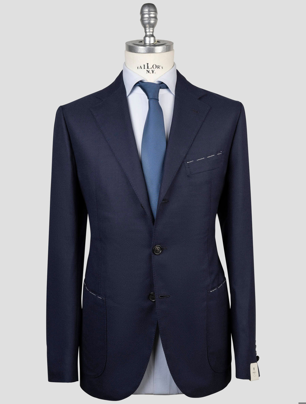 Luigi Borrelli Blue Virgin Wool Cotton Blazer