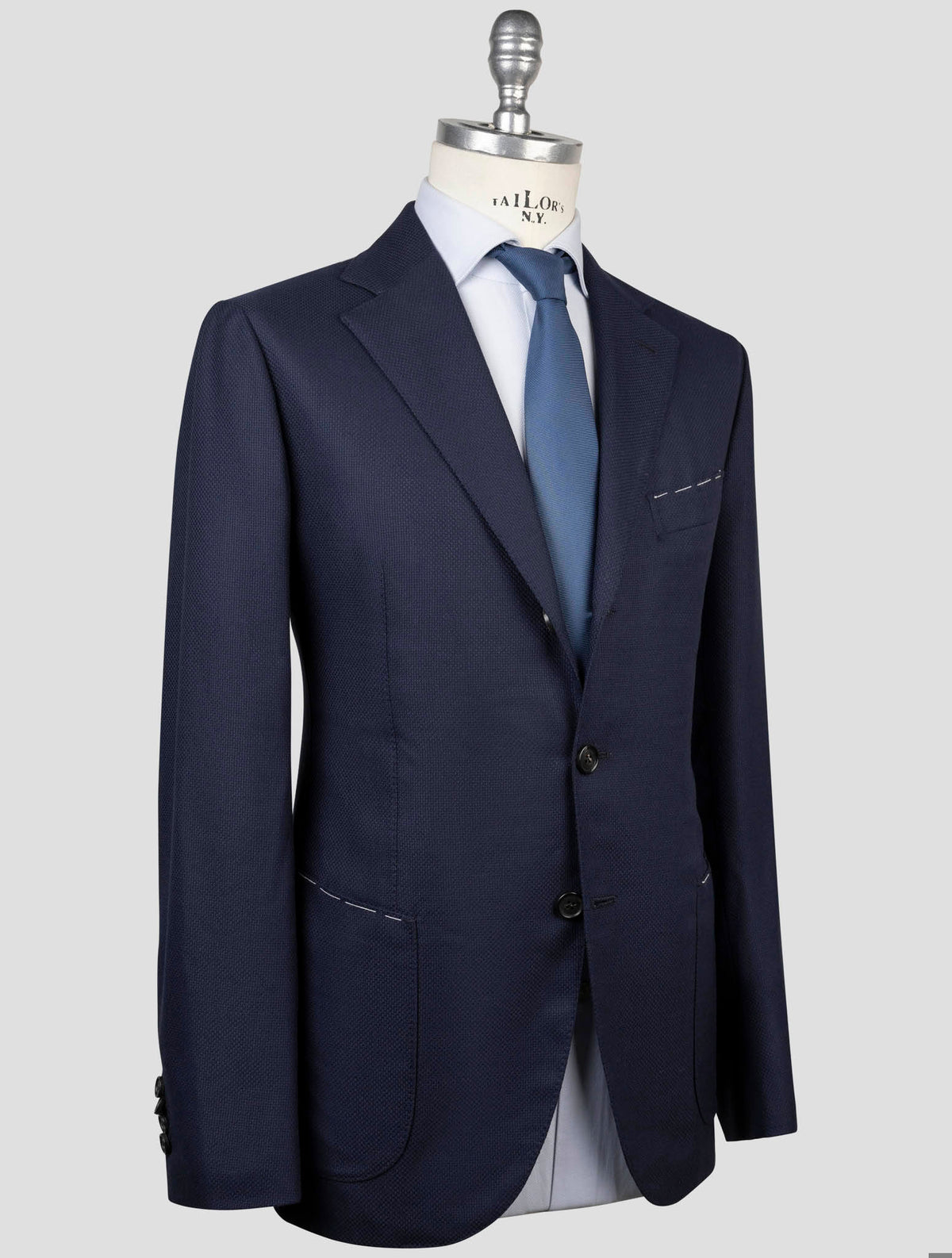 Luigi Borrelli Luigi Borrelli Blue Virgin Wool Cotton Blazer Blue 001