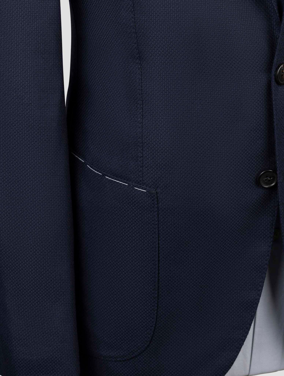 Luigi Borrelli Blue Virgin Wool Cotton Blazer