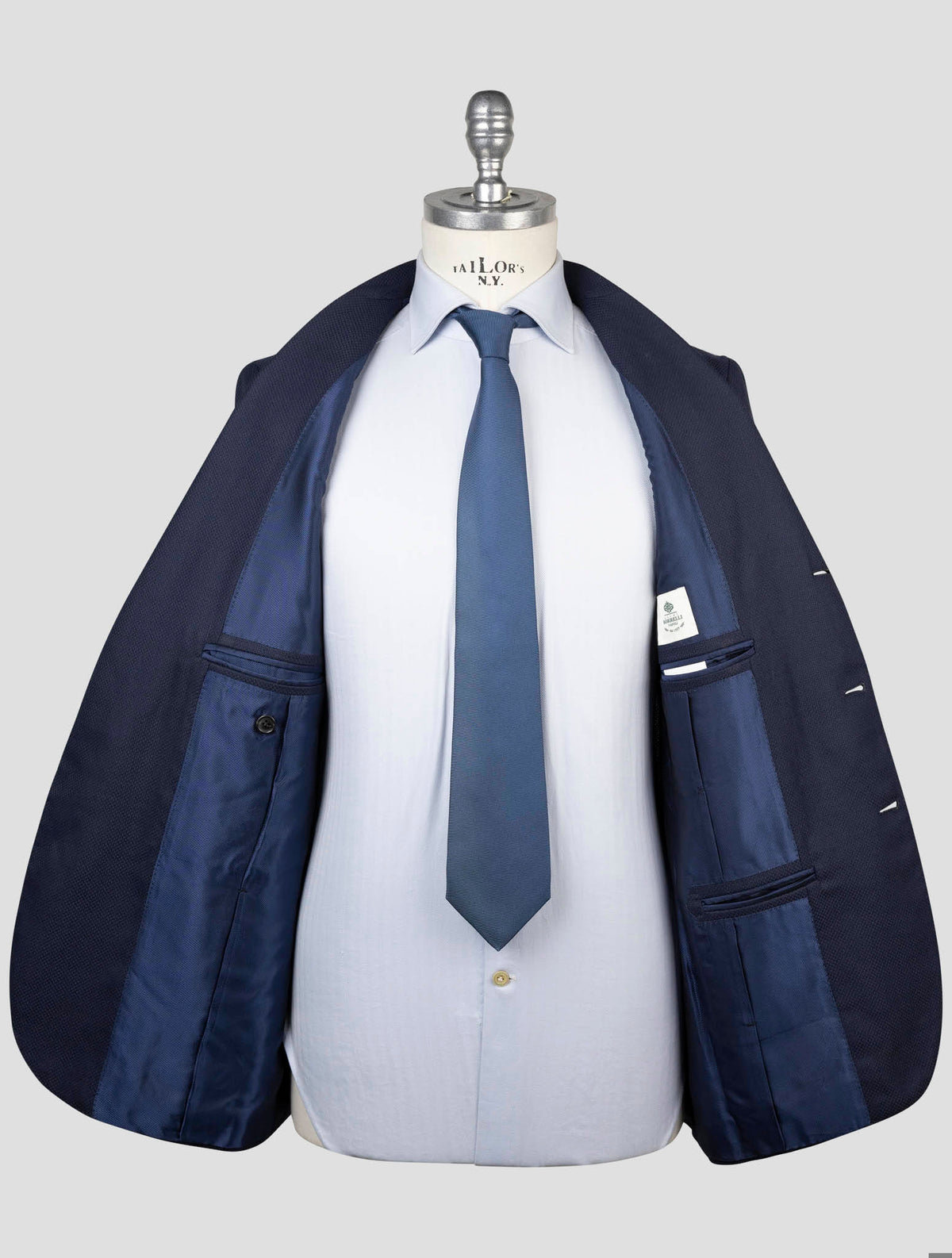 Luigi Borrelli Blue Virgin Wool Cotton Blazer
