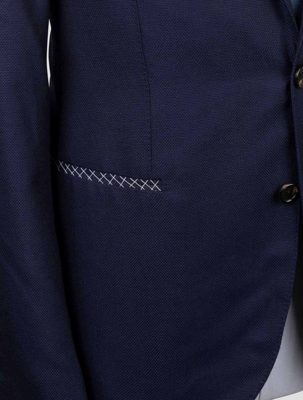 Luigi Borrelli Blue Virgin Wool Blazer