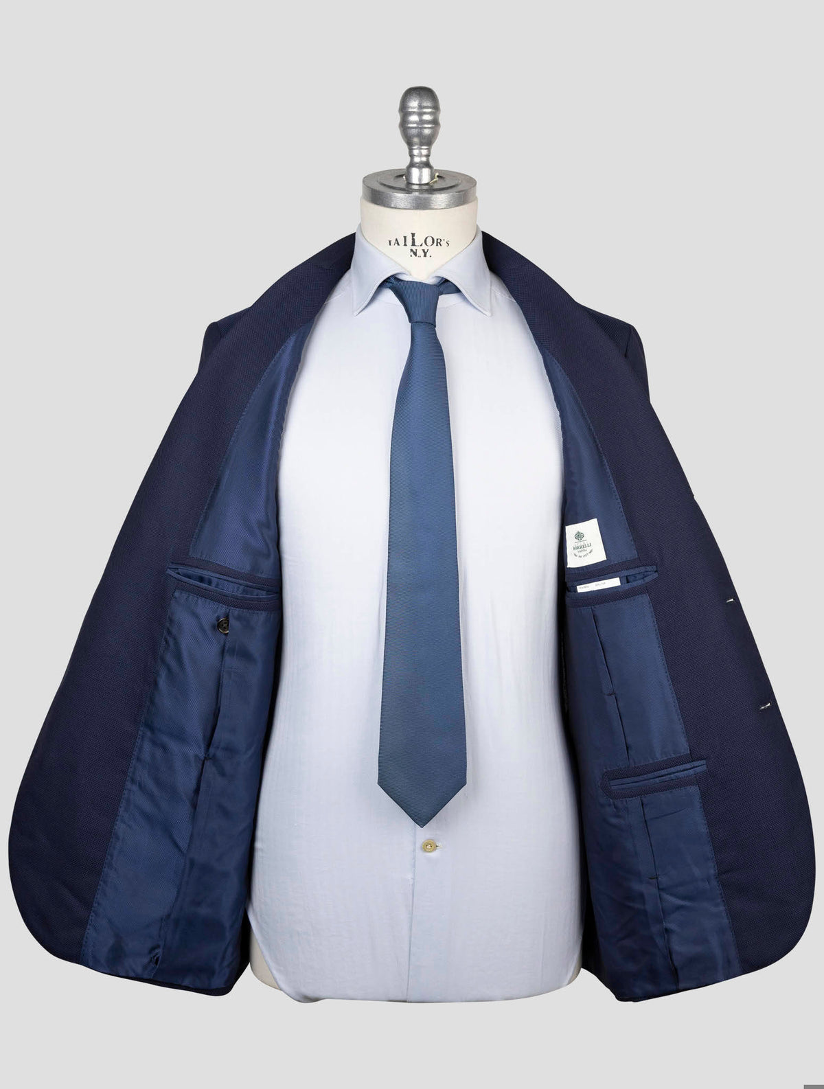 Luigi Borrelli Blue Virgin Wool Blazer