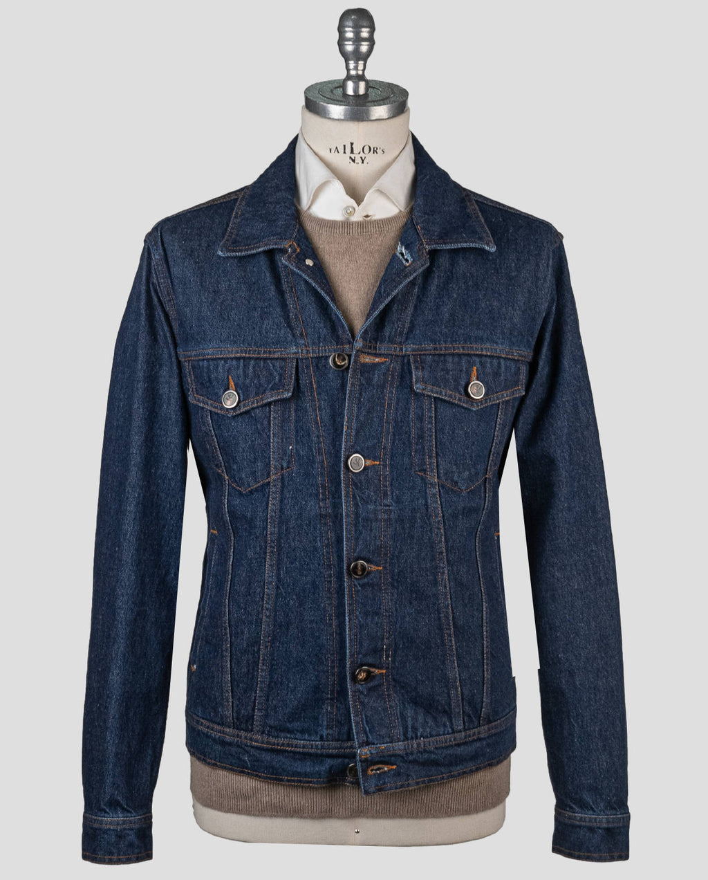 Isaia Isaia Blue Cotton Coat Blue 000