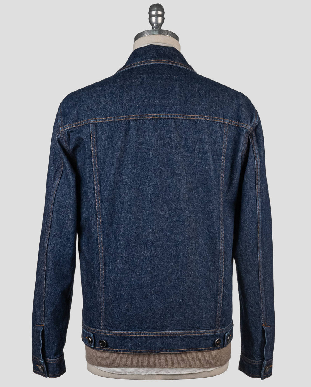 Isaia Blue Cotton Coat