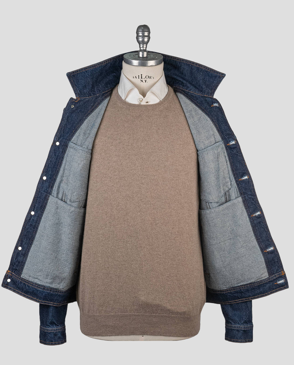Isaia Blue Cotton Coat