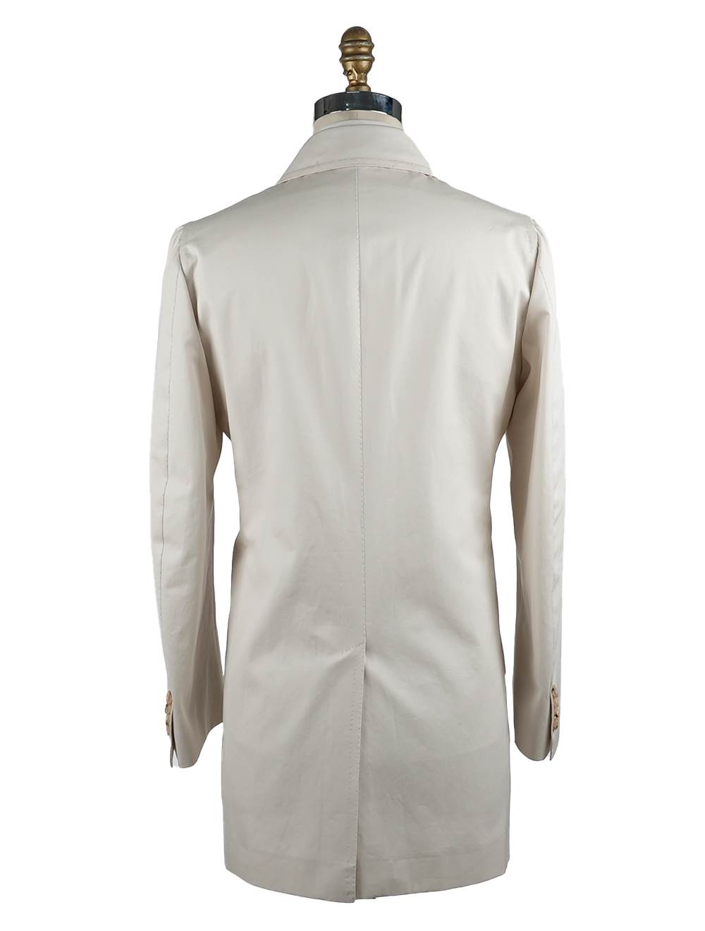 Cesare Attolini White Cotton Overcoat