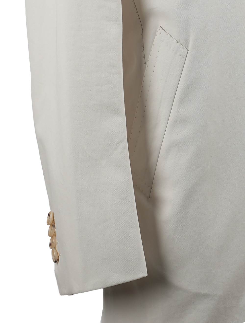 Cesare Attolini White Cotton Overcoat