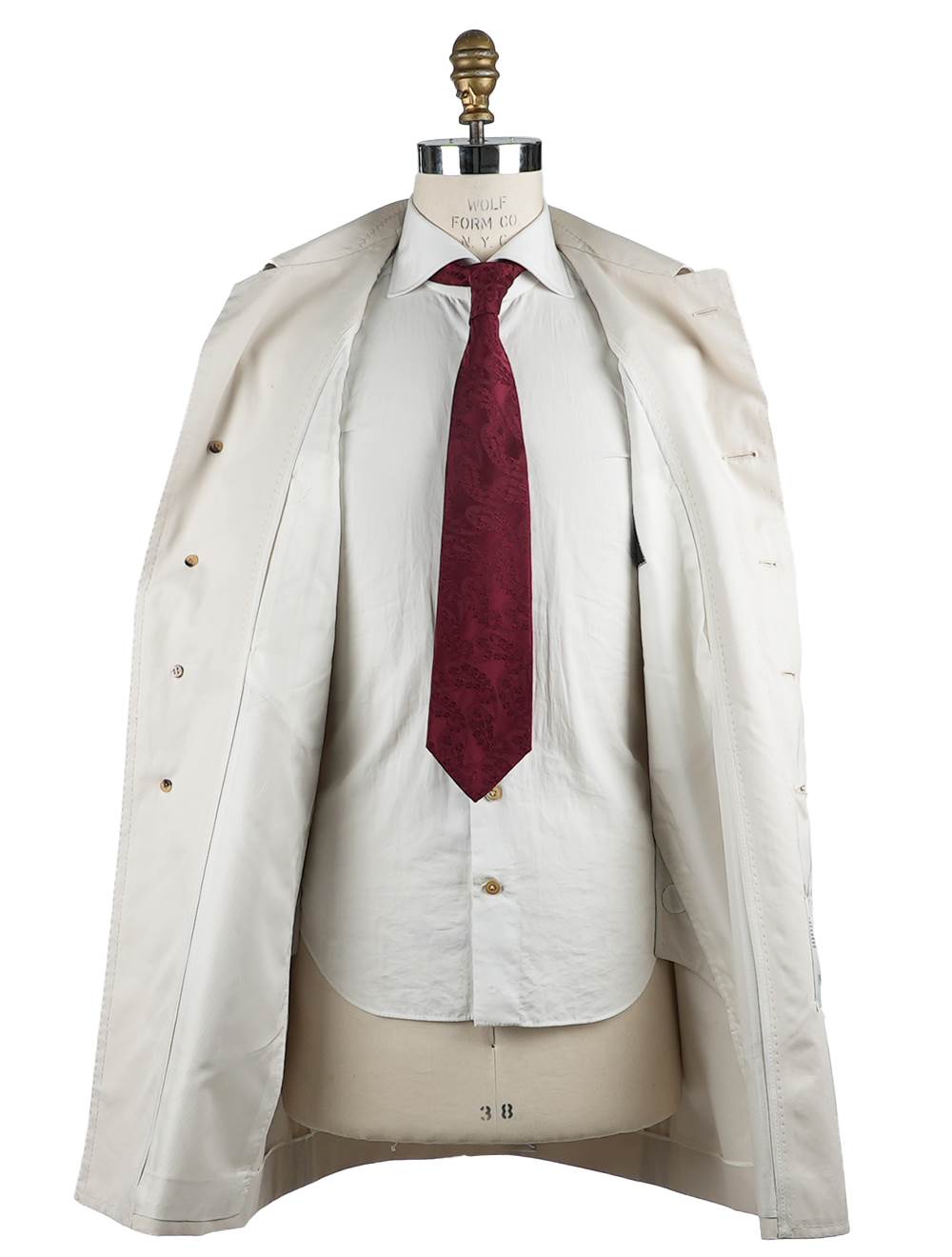 Cesare Attolini White Cotton Overcoat