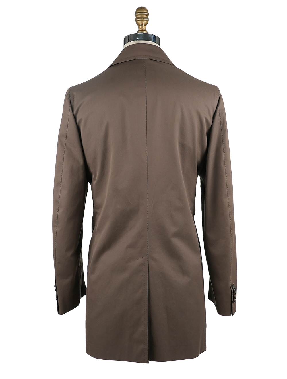 Cesare Attolini Brown Cotton Overcoat