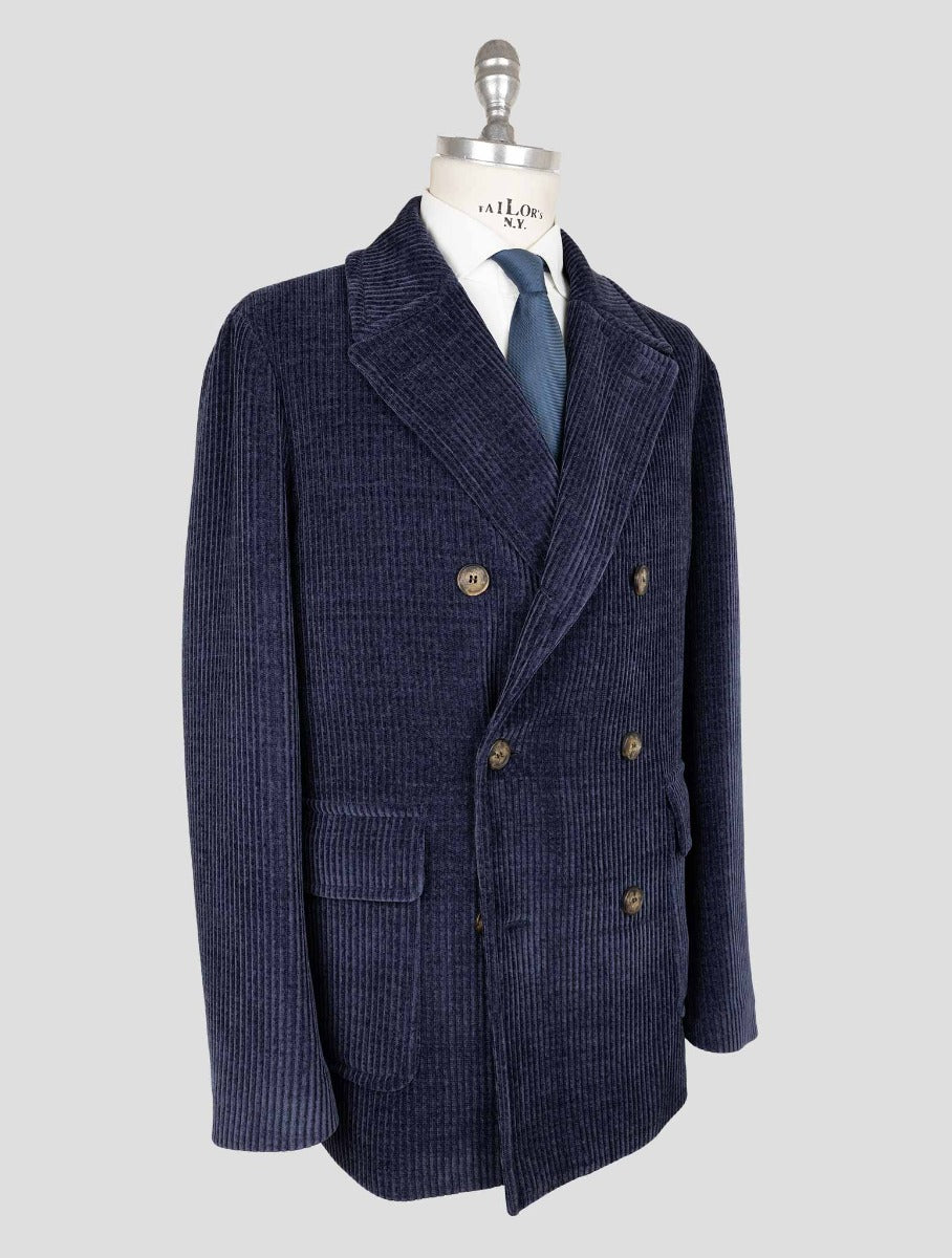 Giampaolo Blue Pl Ea Velvet Coat
