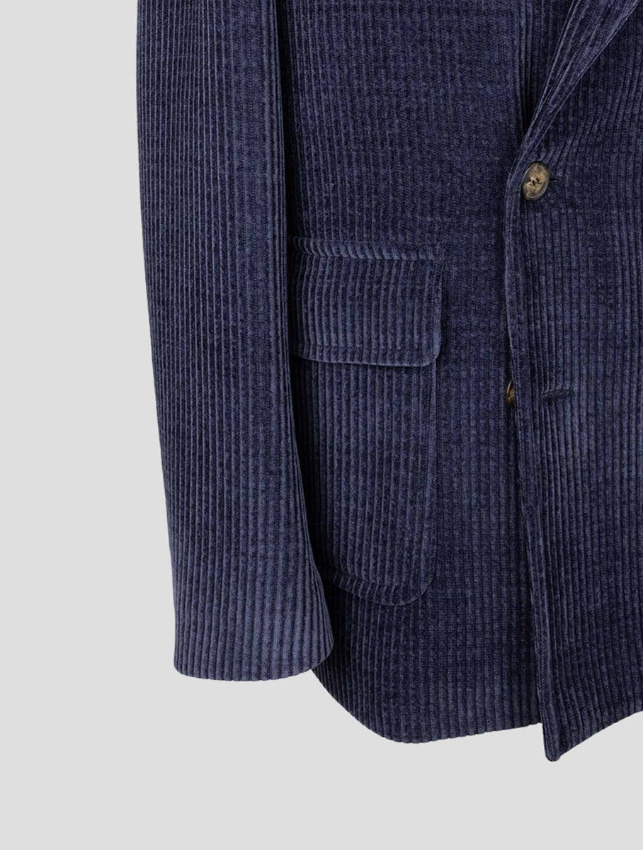 Giampaolo Blue Pl Ea Velvet Coat