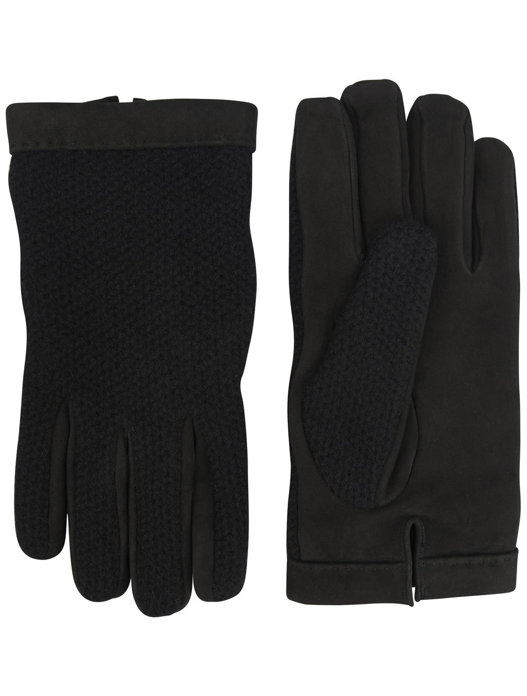 Kiton Kiton Blue Leather Cashmere Gloves Blue 000
