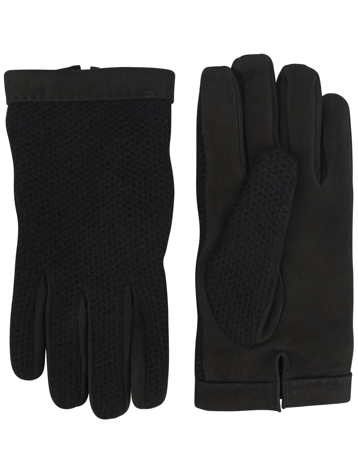 Kiton Kiton Blue Leather Cashmere Gloves Blue 000