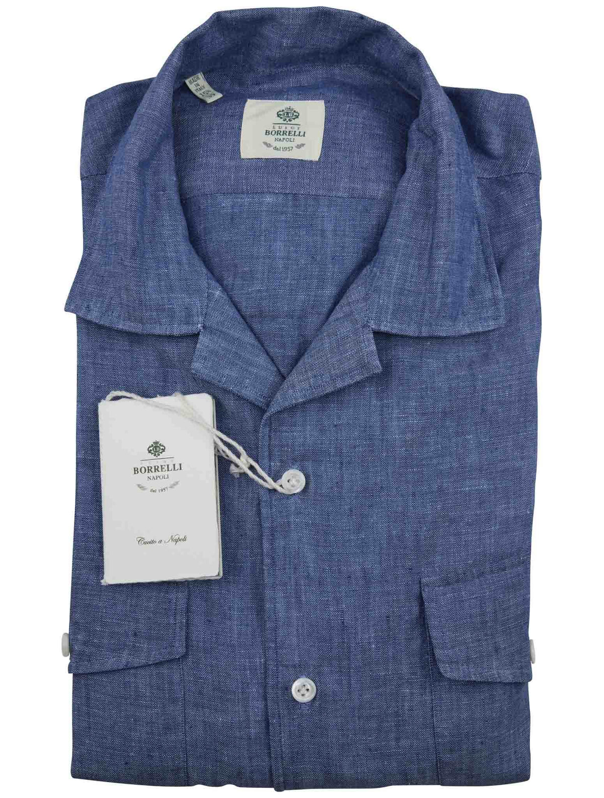 Luigi Borrelli Luigi Borrelli Blue Linen Shirt Blue 000