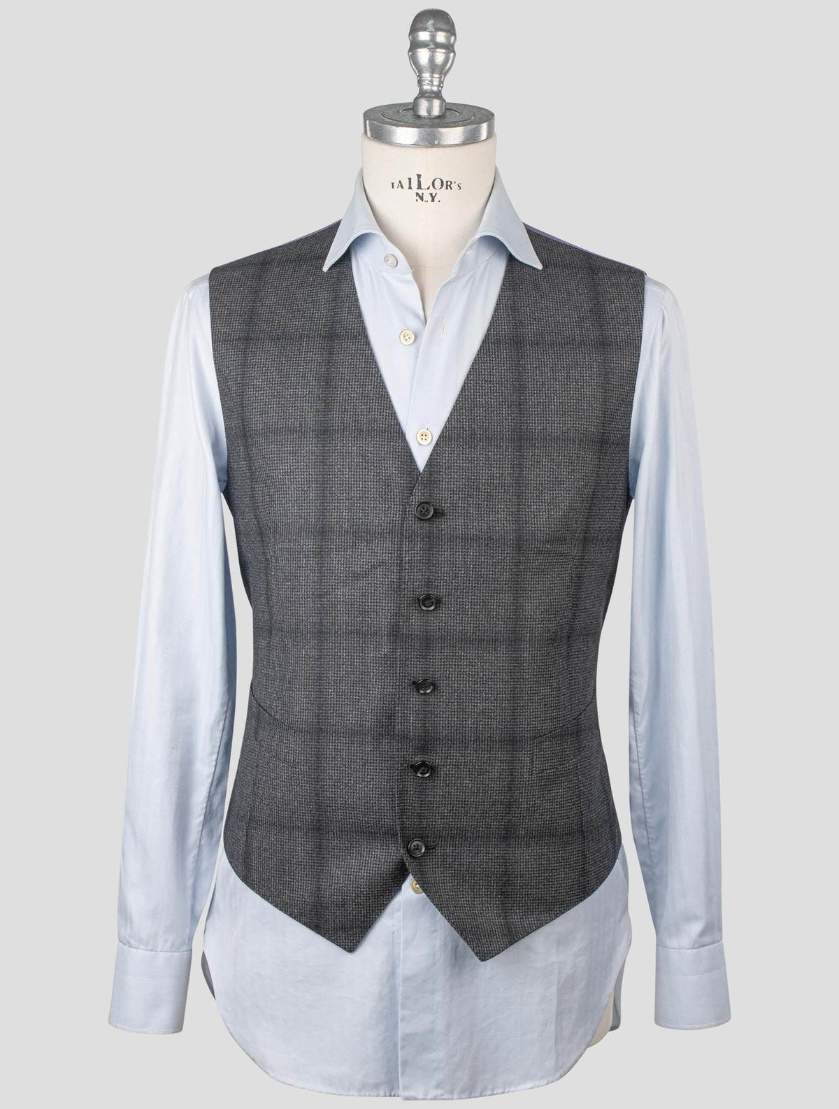 Isaia Gray Wool Vest